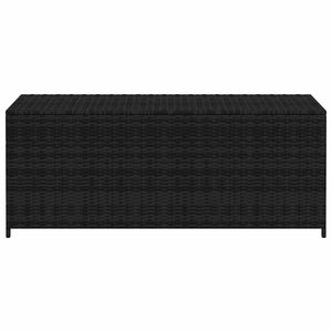 Baule da Giardino Nero 150x50x60 cm in Polyrattan 43134