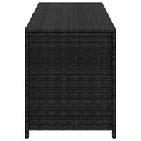 Baule da Giardino Nero 150x50x60 cm in Polyrattan 43134