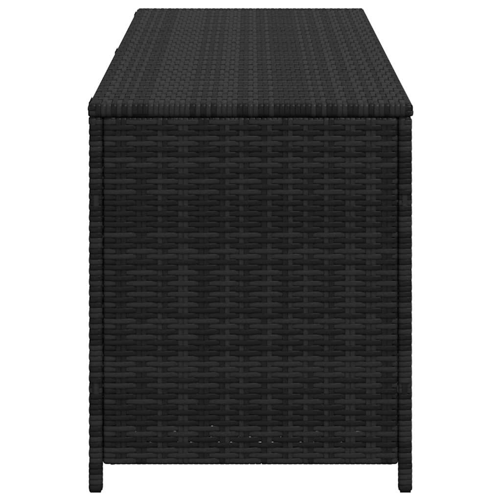 Baule da Giardino Nero 150x50x60 cm in Polyrattan cod mxl 78599