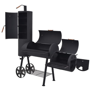 Barbecue a Carbonella con Ripiano Inferiore Nero XXL 43155