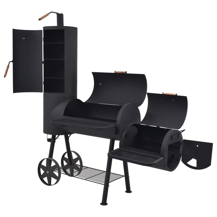 Barbecue a Carbonella con Ripiano Inferiore Nero XXL 43155