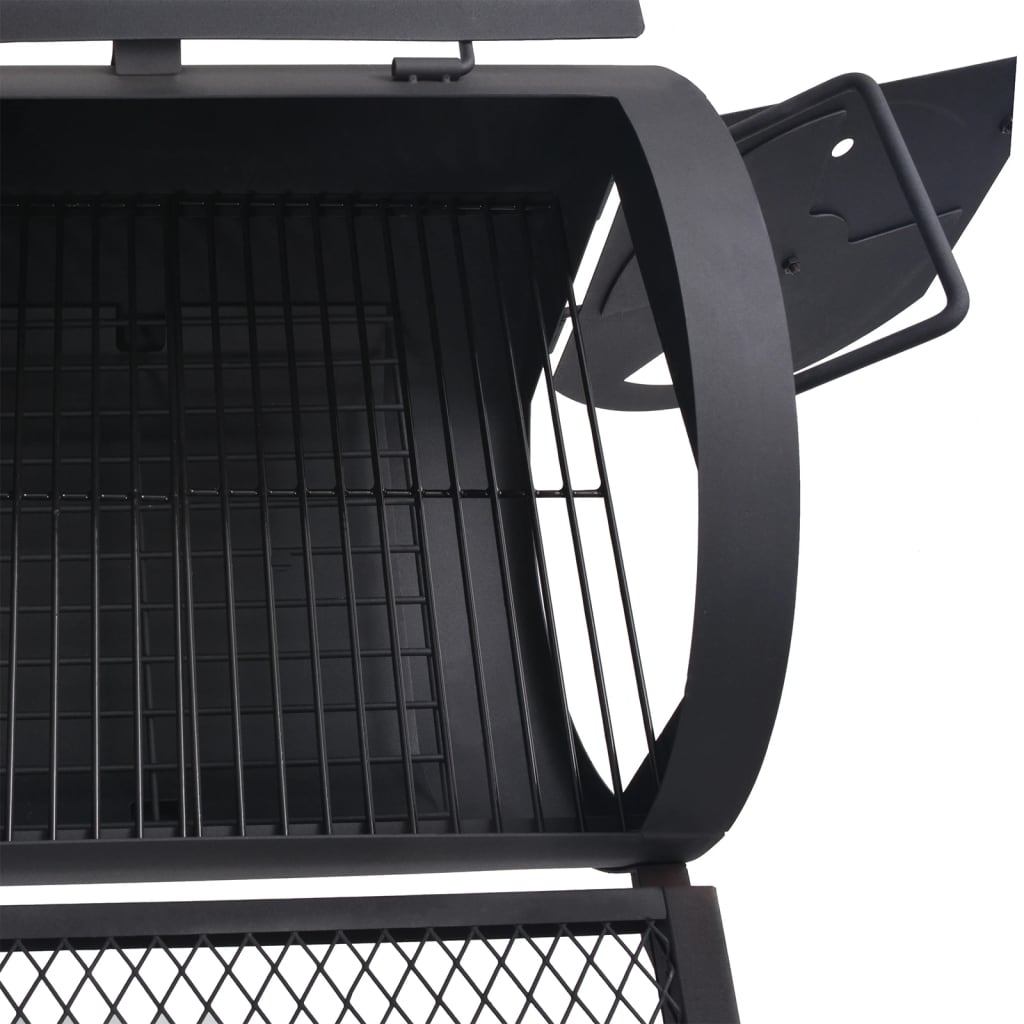 Barbecue a Carbonella con Ripiano Inferiore Nero XXL 43155