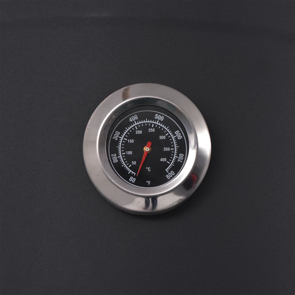 Barbecue a Carbonella con Ripiano Inferiore Nero XXL 43155