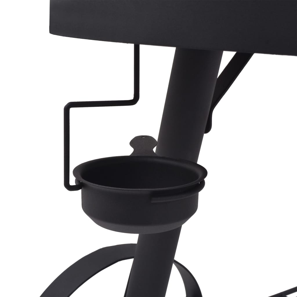 Barbecue a Carbonella con Ripiano Inferiore Nero XXL 43155