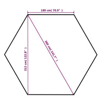 Gazebo Padiglione da Giardino con Tende Esagonale 360x265 cm
