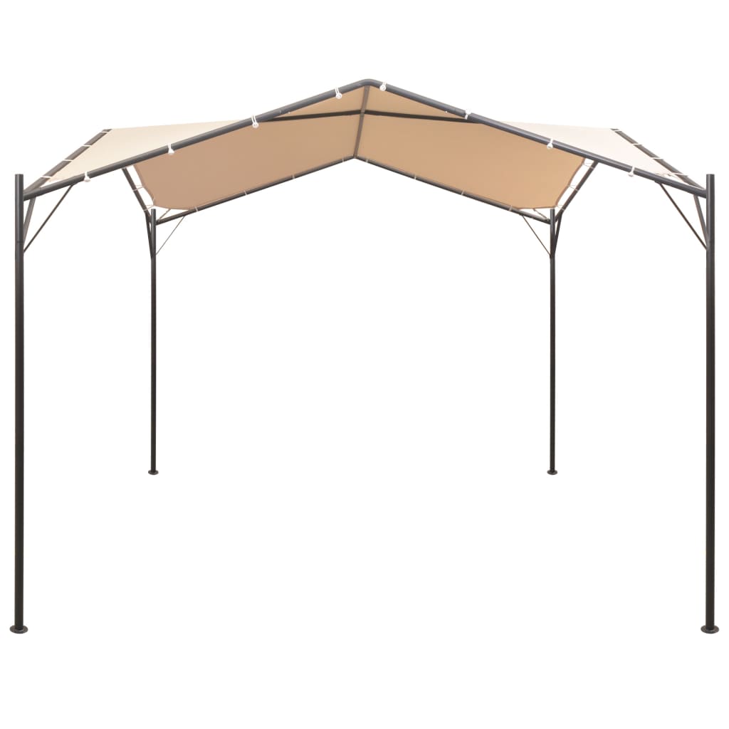 Gazebo Padiglione Tenda Tettoia 4x4 m in Acciaio Beige 43167