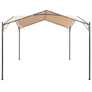 Gazebo Padiglione Tenda Tettoia 4x4 m in Acciaio Beige 43167
