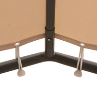 Gazebo Padiglione Tenda Tettoia 4x4 m in Acciaio Beige 43167