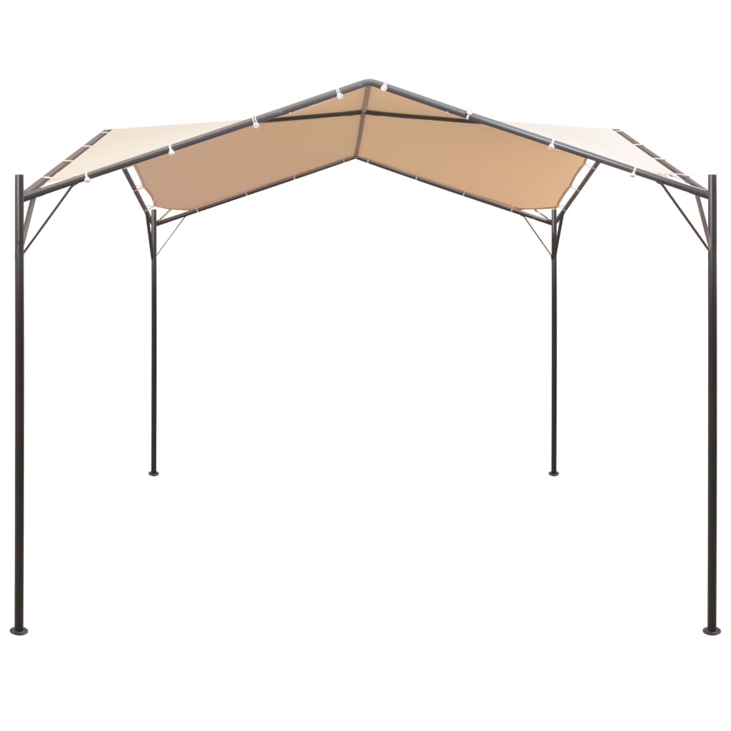 Gazebo Padiglione Tenda Tettoia 3x3 m Acciaio Beige 43168