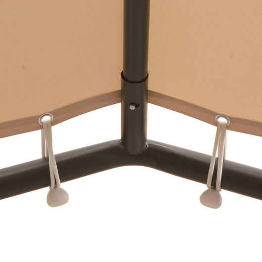 Gazebo Padiglione Tenda Tettoia 3x3 m Acciaio Beige 43168