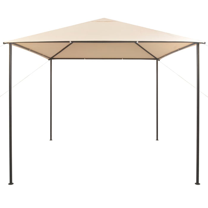 Gazebo Padiglione Tenda Tettoia 3x3 m Acciaio Beige 43172