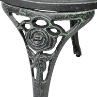 Sedie da Bistrot 2 pz in Alluminio Pressofuso Verde 43175