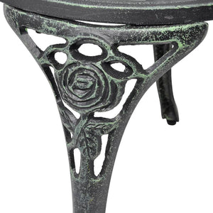 Sedie da Bistrot 2 pz in Alluminio Pressofuso Verde 43175