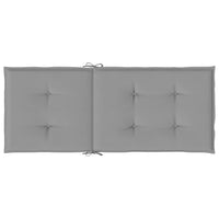 Cuscini per Sedie 2 pz Grigi 120x50x3 cm in Tessuto 43179