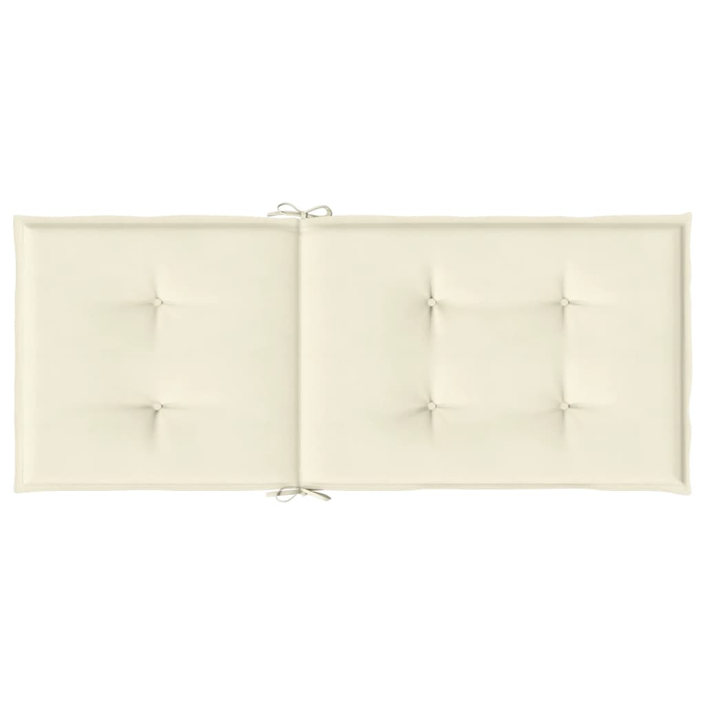 Cuscini per Sedie 4 pz Crema 120x50x3 cm in Tessuto 43182