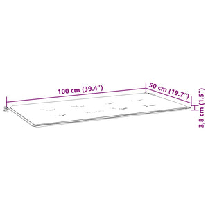 Cuscino per Panca Crema 100x50x3 cm in Tessuto Oxford 43197