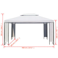 Gazebo Bianco 3x4 m