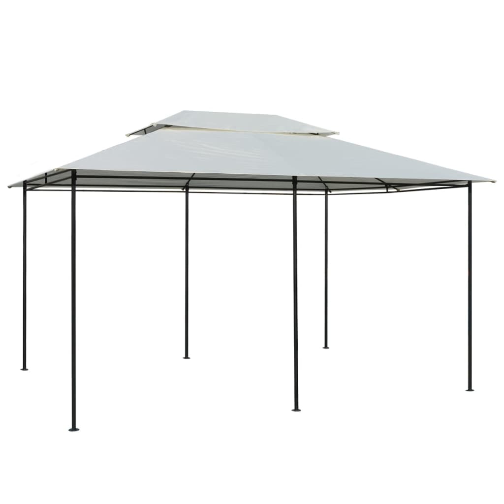 Gazebo da Giardino con Tende 4x3 m Bianco 43216
