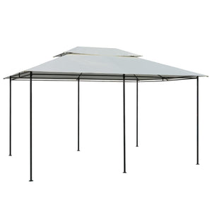 Gazebo da Giardino con Tende 4x3 m Bianco 43216