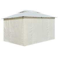 Gazebo da Giardino con Tende 4x3 m Bianco 43216