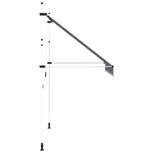 Tenda da Sole Retrattile Manuale 250 cm a Strisce Blu e Bianche 43221