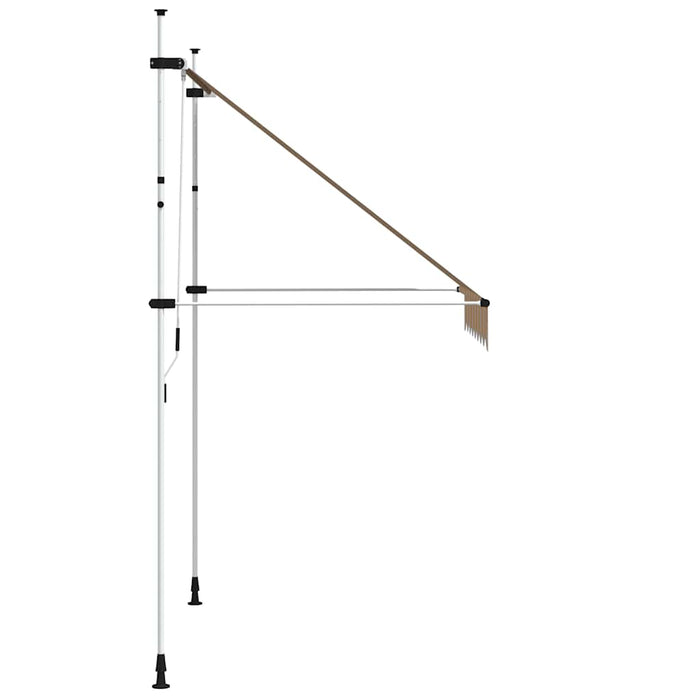 Tenda da Sole Retrattile Manuale 200 cm a Strisce Blu e Gialle 43226