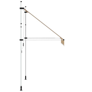 Tenda da Sole Retrattile Manuale 200cm Strisce Arancione Bianco