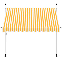 Tenda da Sole Retrattile Manuale 300cm Strisce Arancione Bianco cod mxl 7355