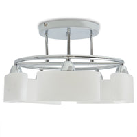 Lampada Soffitto Paralumi Elissoidi Vetro 5 Lampadine E14 200 W cod mxl 57842
