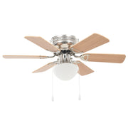 Ventilatore da Soffitto Decorato con Luce 82 cm Marrone Chiaro cod mxl 45202