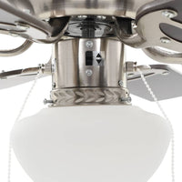 Ventilatore da Soffitto Decorato con Luce 82cm Marrone Scuro 50537