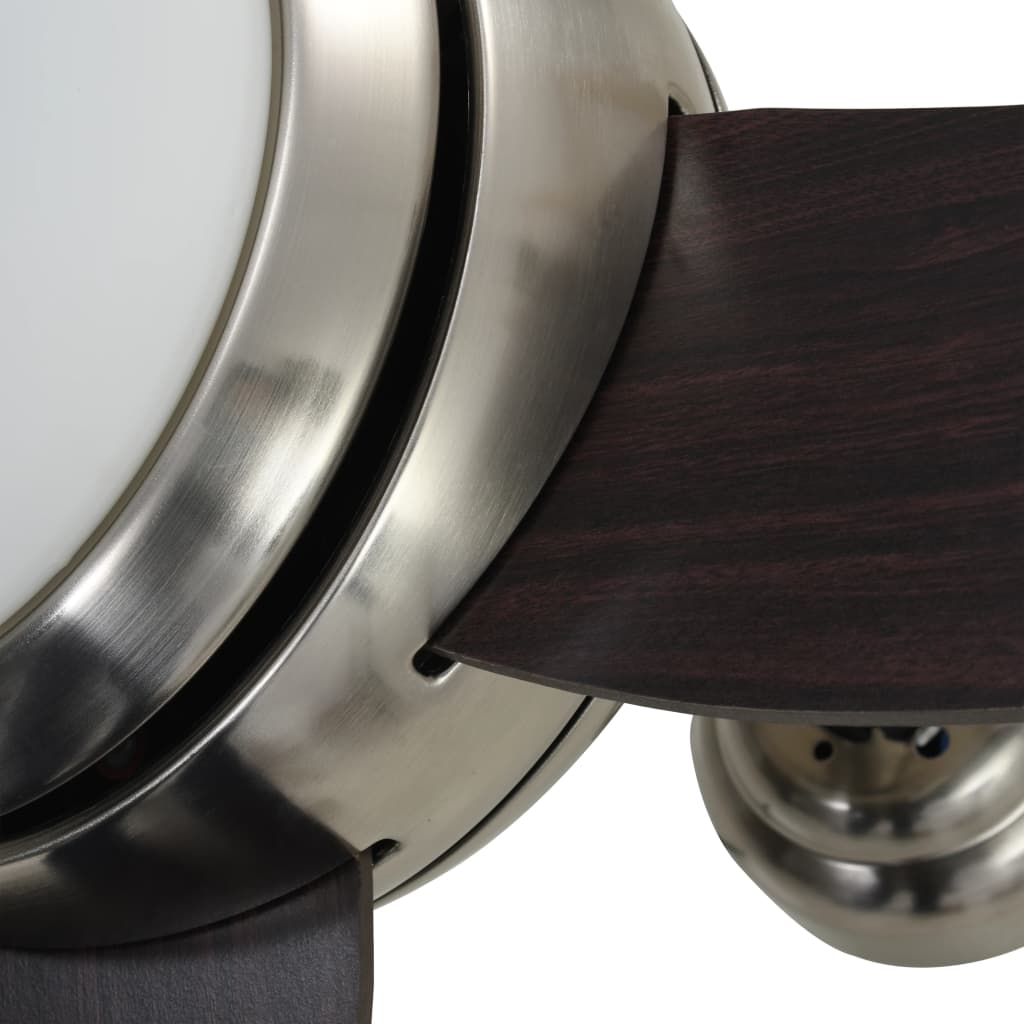 Ventilatore da Soffitto Decorato con Luce 128 cm Marrone 50539