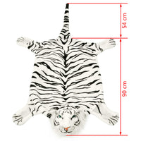 Tappeto di Peluche a Forma di Tigre 144 cm Bianco cod mxl 66019