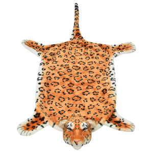 Tappeto di Peluche a Forma di Leopardo 139 cm Marrone 80170