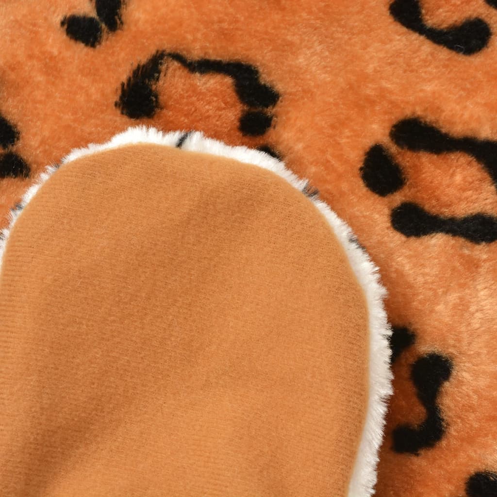 Tappeto di Peluche a Forma di Leopardo 139 cm Marrone cod mxl 73505