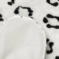Tappeto di Peluche a Forma di Leopardo 139 cm Bianco 80171