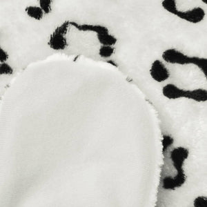Tappeto di Peluche a Forma di Leopardo 139 cm Bianco 80171