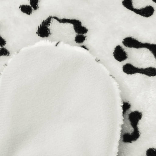 Tappeto di Peluche a Forma di Leopardo 139 cm Bianco 80171