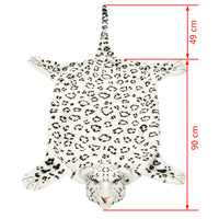 Tappeto di Peluche a Forma di Leopardo 139 cm Bianco 80171