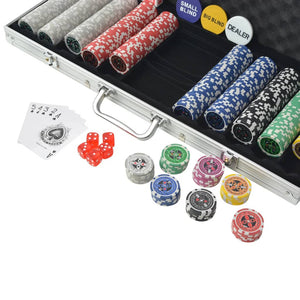 Set da Poker con 500 Chips Laser in Alluminio 80184