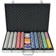Set da Poker con 1000 Chips Laser Alluminiocod mxl 81846