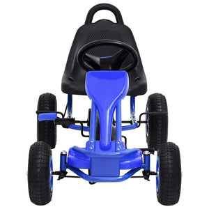 Go Kart a Pedali con Pneumatici Blu 80198