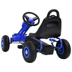 Go Kart a Pedali con Pneumatici Blu 80198
