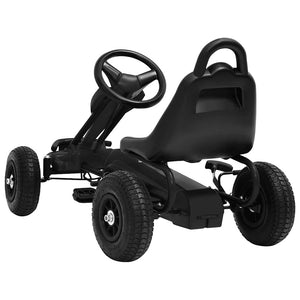Go Kart a Pedali con Pneumatici Nero 80199
