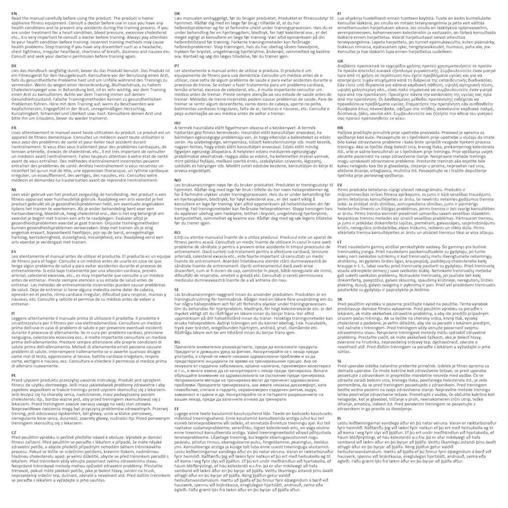 Cyclette Ellittica con Sensori a Impulso Nera e Rossa 91190