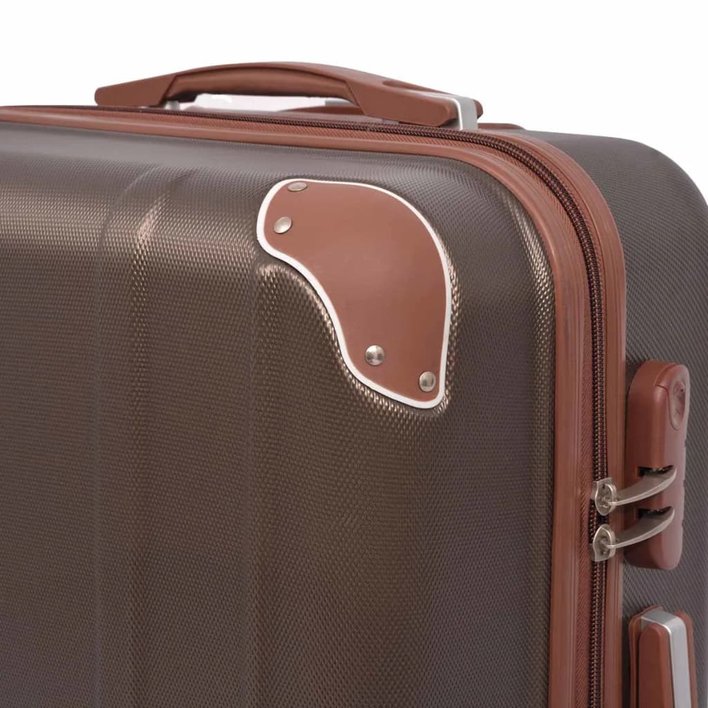 4 Pz. Set di Trolley Rigidi Color Caffè 91194