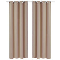 2 Pz Tende Oscuranti con Occhielli in Metallo 135x175 cm Crema cod mxl 64681