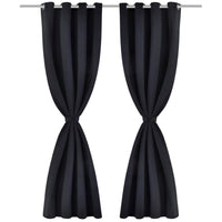 Tenda Oscurante con Occhielli in Metallo 270x245 cm Nera cod mxl 70963