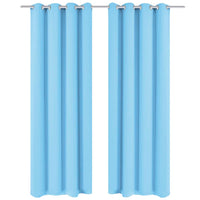 Tenda Oscurante con Occhielli in Metallo 270x245 cm Turchese