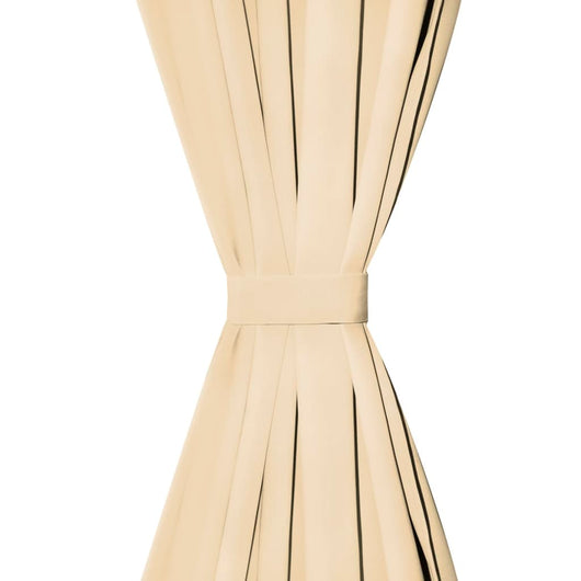 2 Pz Tende in Micro Raso con Passanti 140x225 cm Beige 132217